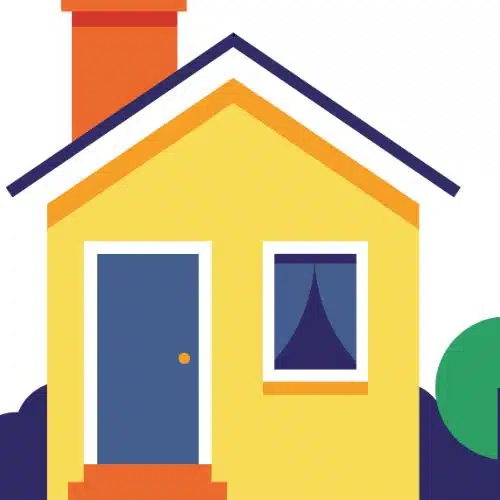 foto de um ícone residencial em desenho