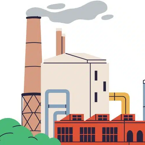 foto do ícone indústria em desenho